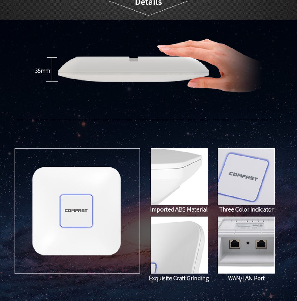 Miniatura: Ponto de acesso de Teto sem fio WIFI wireless 1200Mbps PoE COMFAST CF-E355AC V2