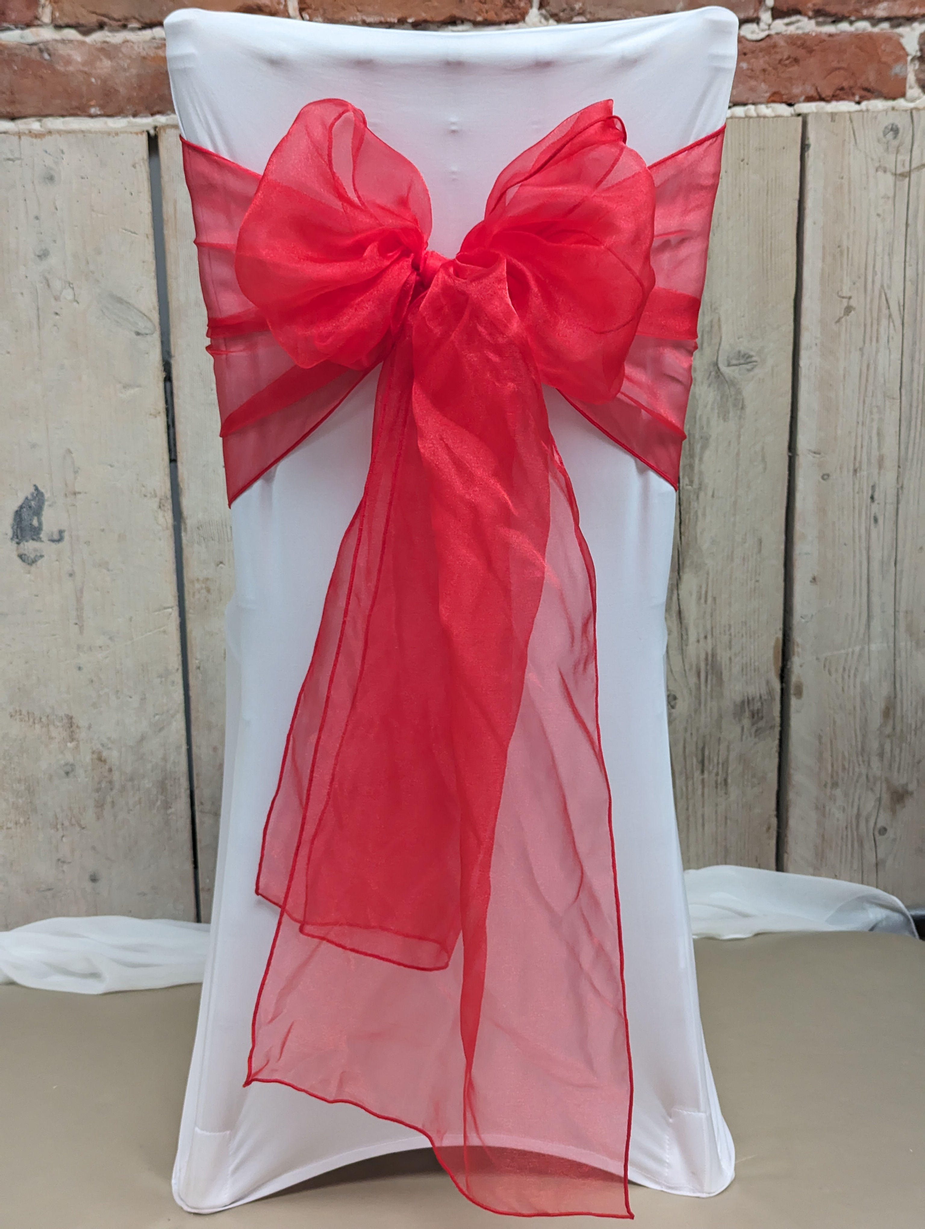 Chair Sash Bow Red10