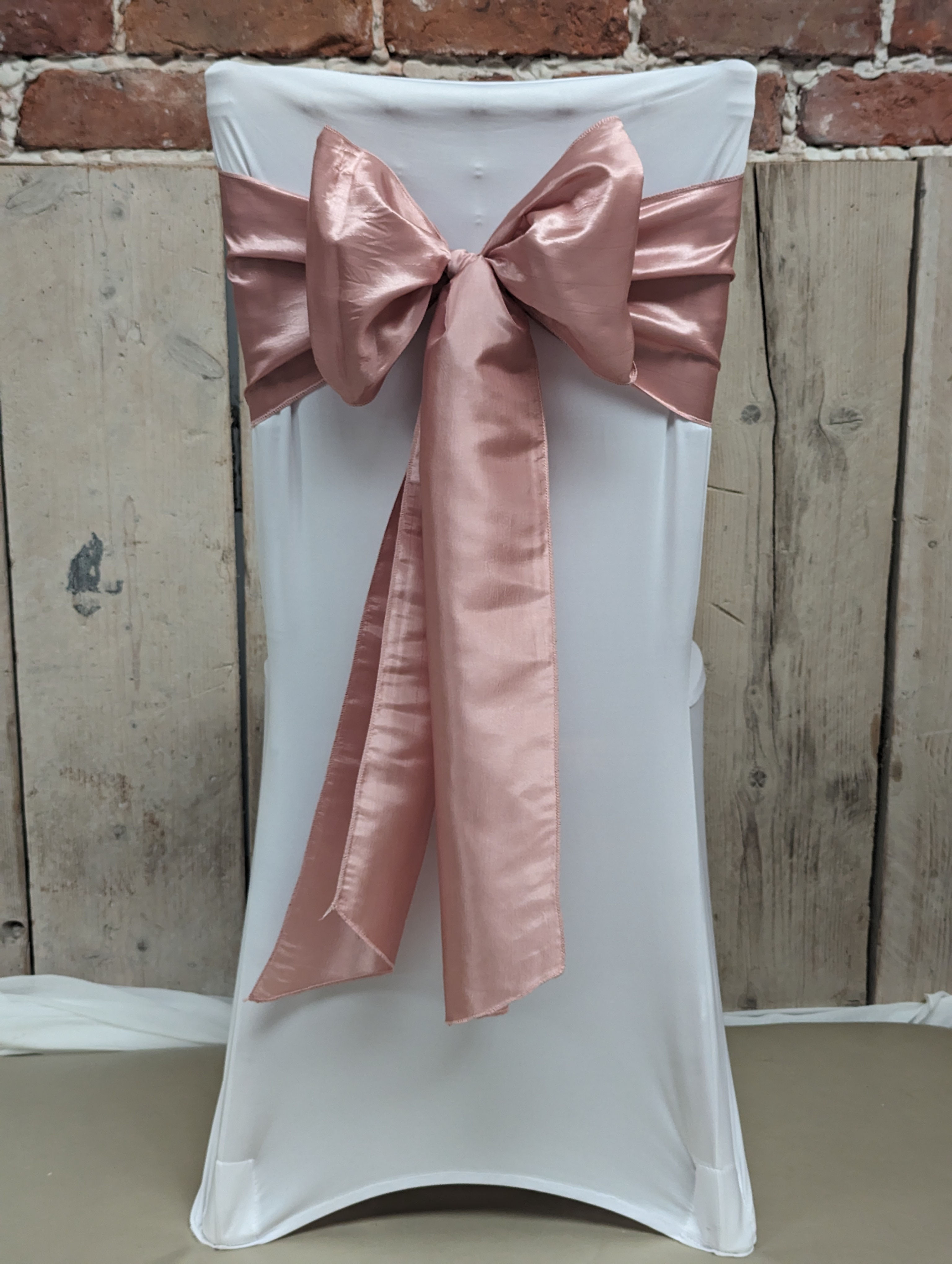 Chair Sash Bow Taffeta Pink08 Blush