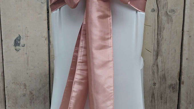 Chair Sash Bow Taffeta Pink08 Blush