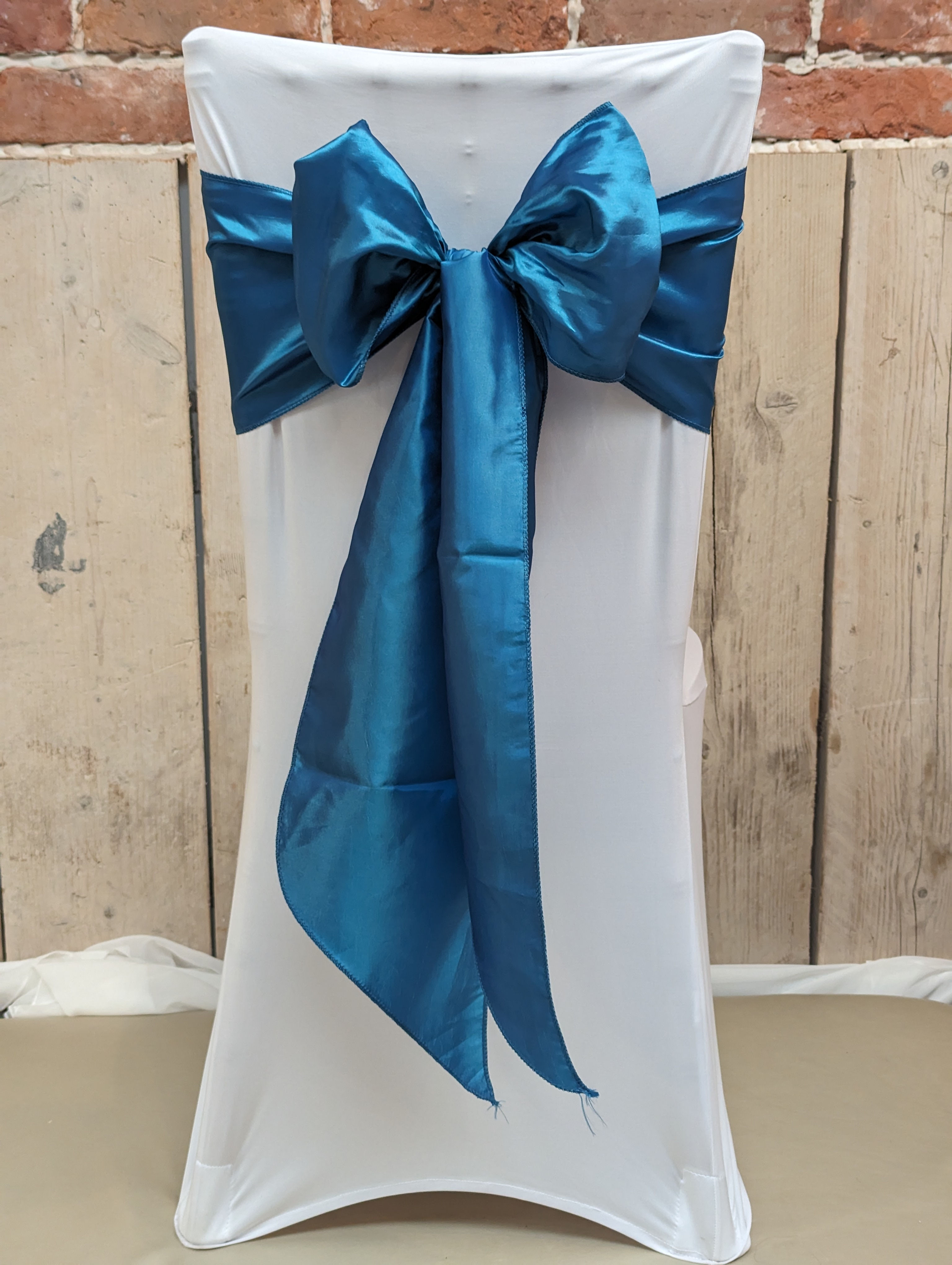 Chair Sash Bow Taffeta Turquoise25