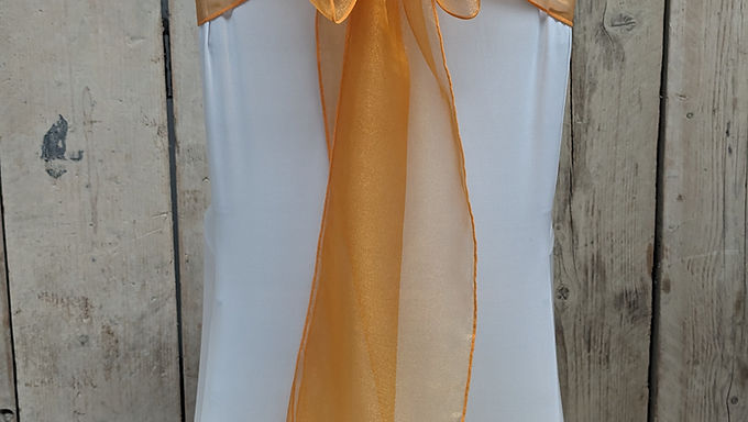 Chair Sash Bow Orange07