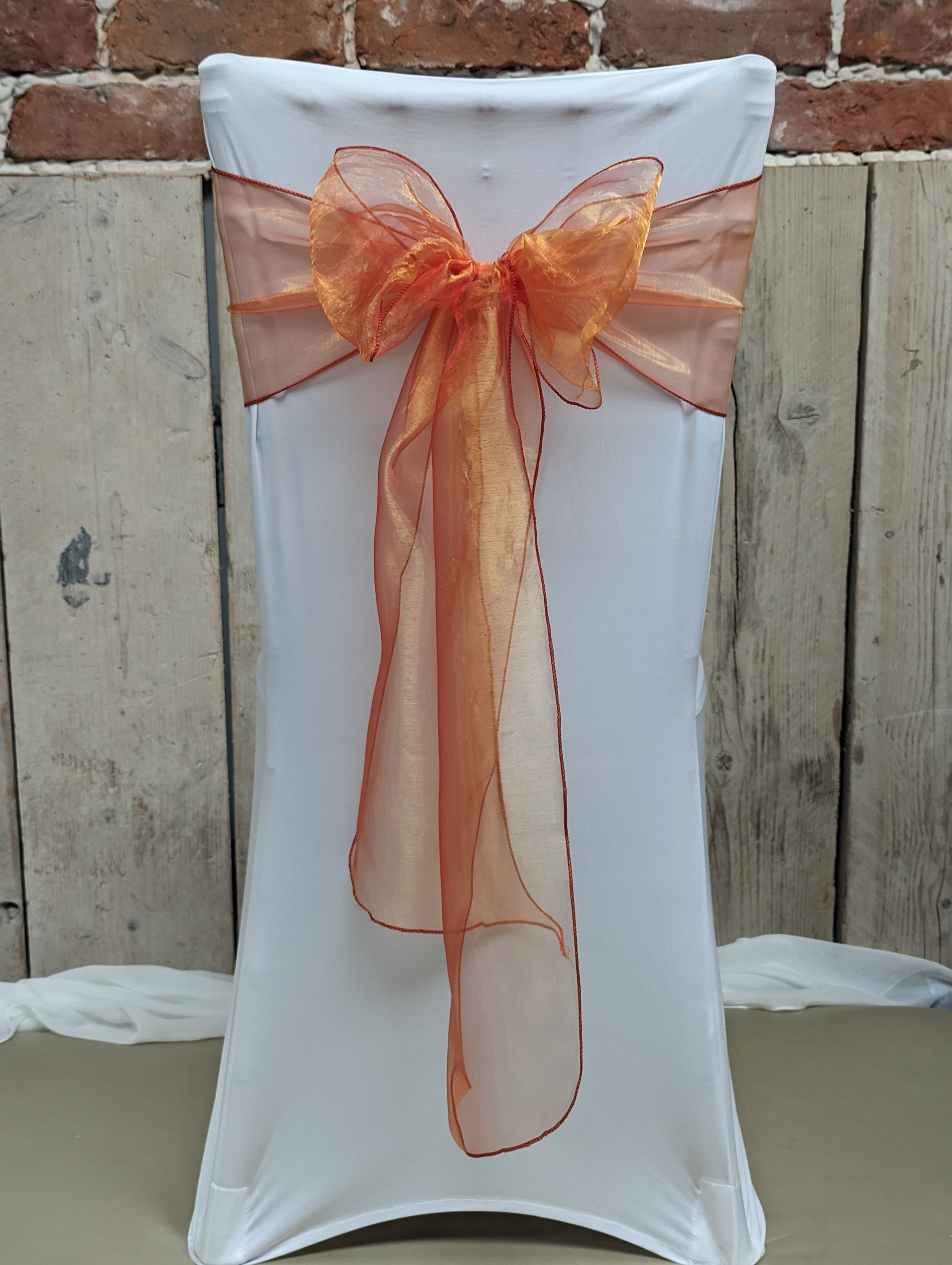 Chair Sash Bow Orange08