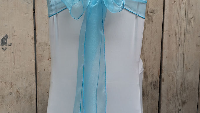 Chair Sash Bow Turquoise05