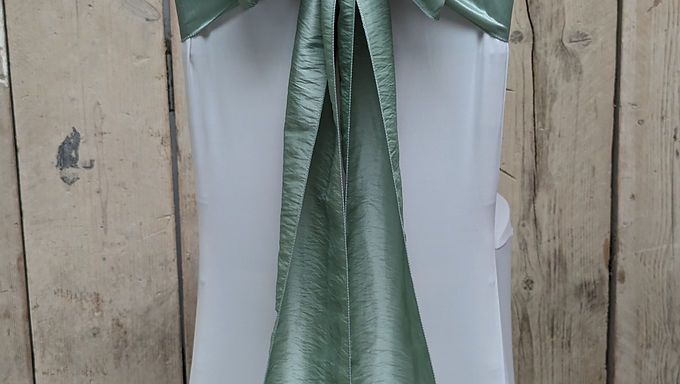 Chair Sash Bow Taffeta Green04