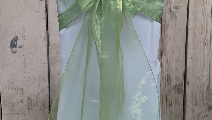 Chair Sash Bow Green17