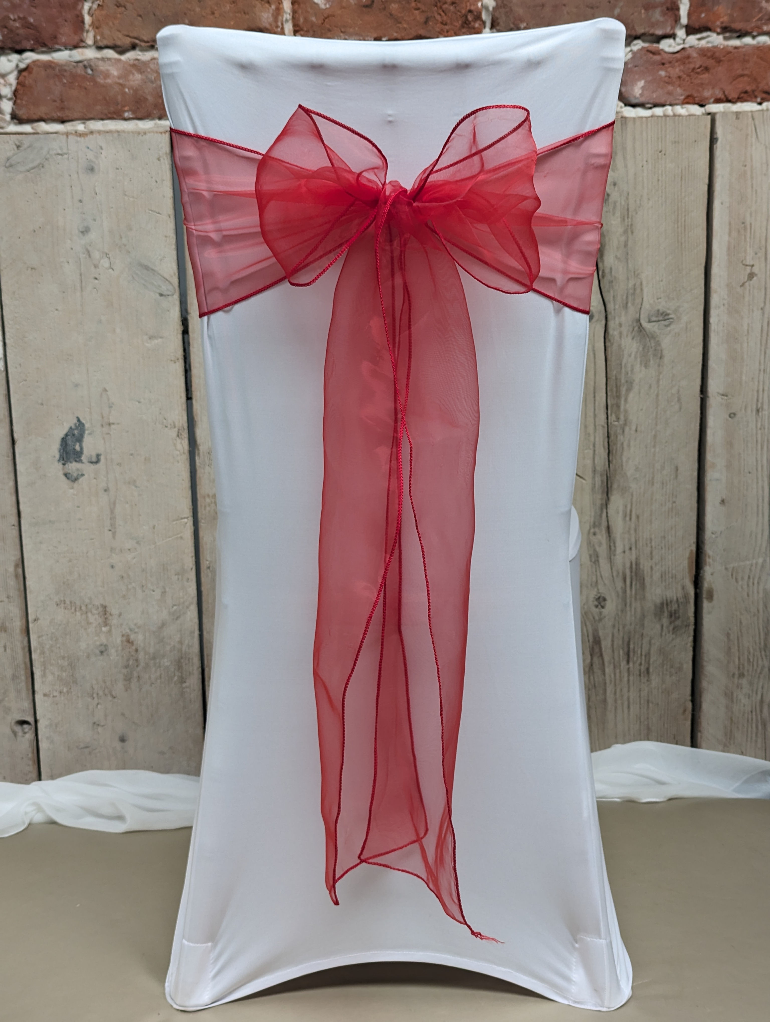 Chair Sash Bow Red14