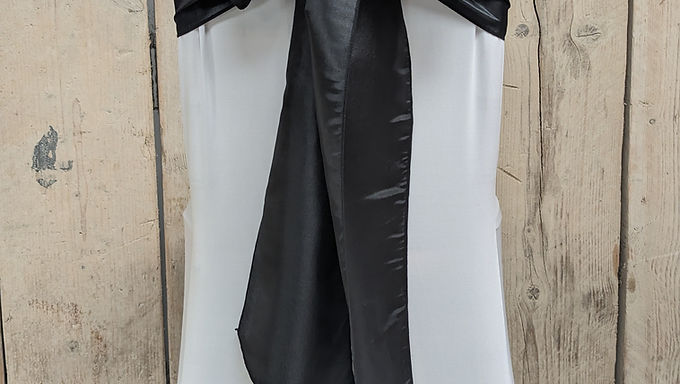 Chair Sash Bow Taffeta Black10