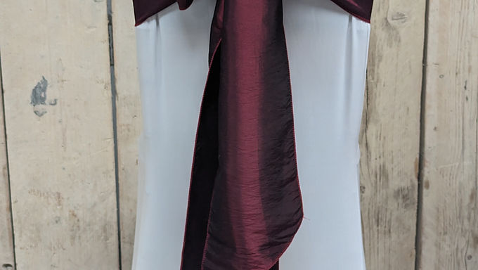 Chair Sash Bow Taffeta Red19