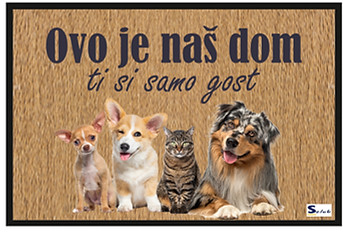Otirač sa motivom ljubimaca