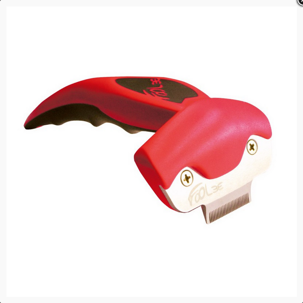 Thumbnail: crvena furminator foolee četka za pse i mačke XS