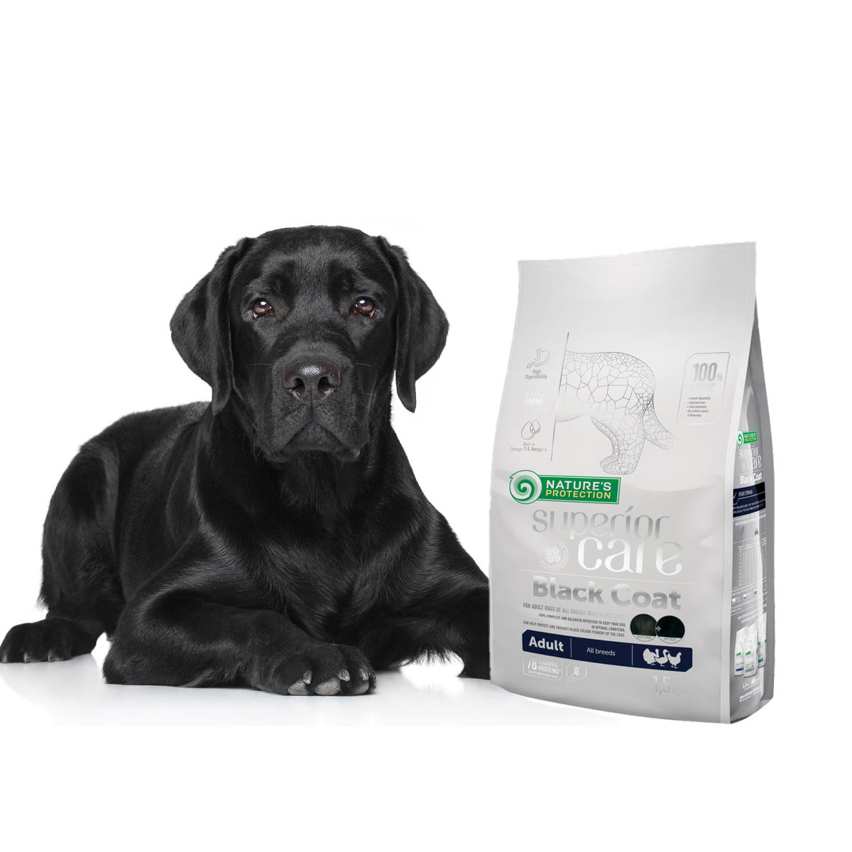 Nature's protection all breeds black dogs Hrana za crne pse svih rasa