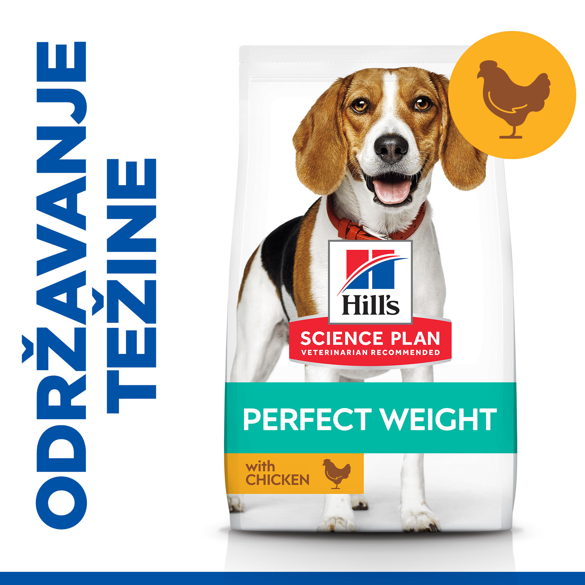 Hill's Science Plan Pas Adult Medium Perfect Weight Piletina 12 kg