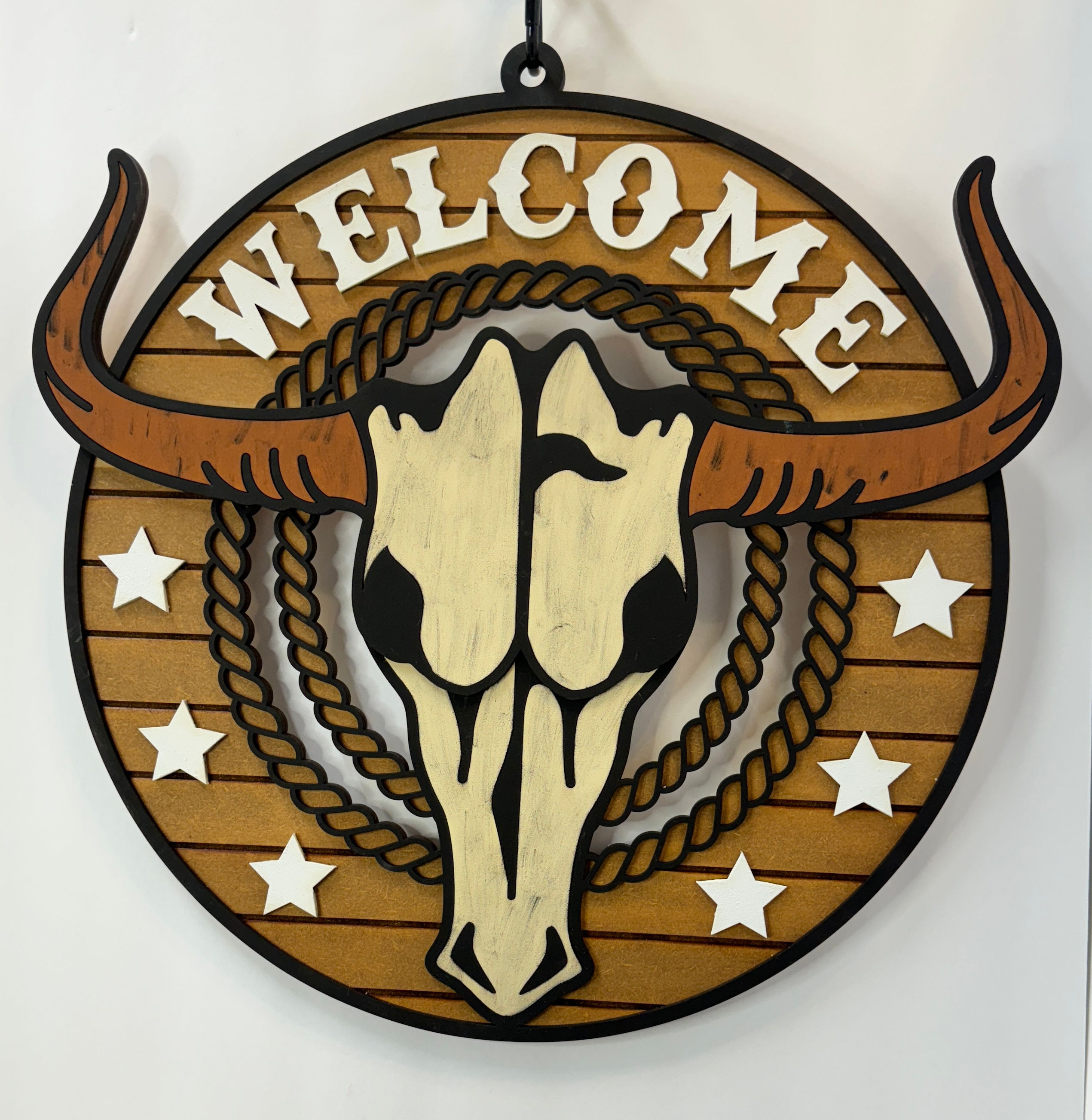 Southwest Longhorn Welcome Door Sign