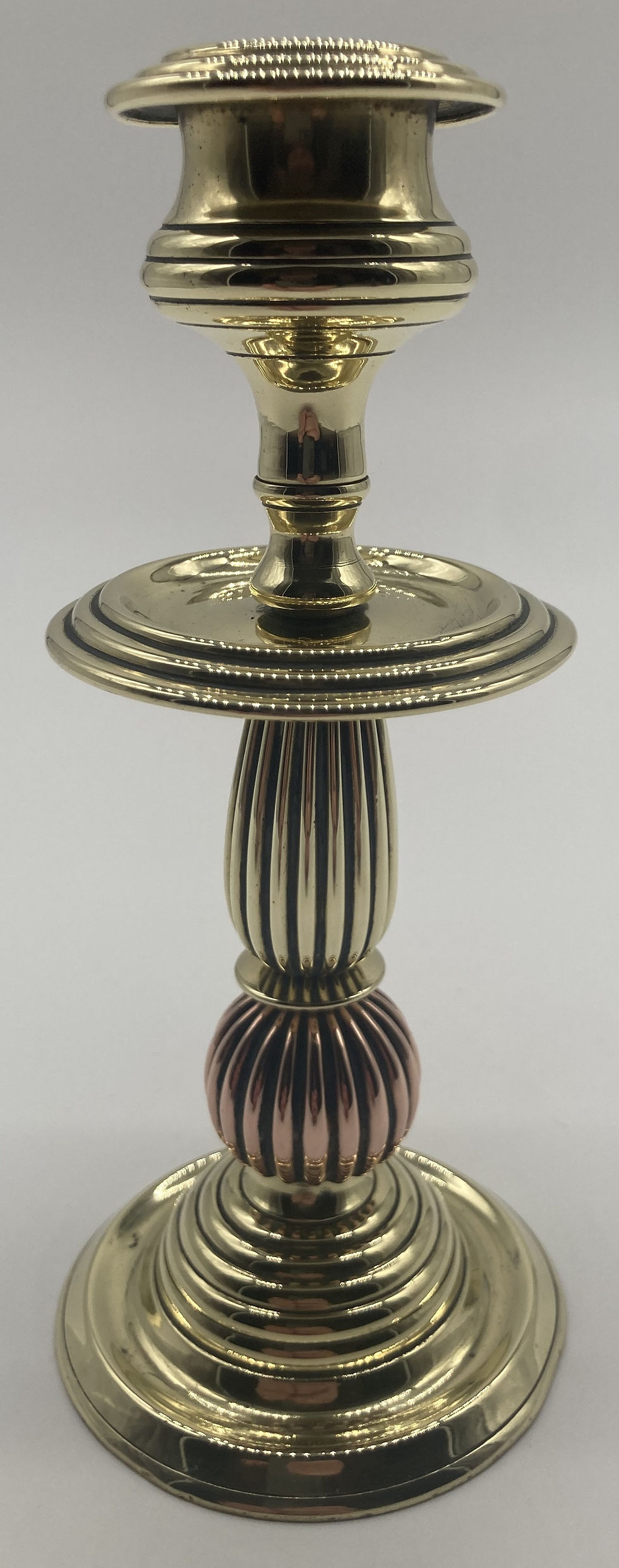 Thumbnail: A pair of Aesthetic copper and brass candlesticks