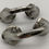 Thumbnail: A pair of Edwardian silver plated cupboard handles