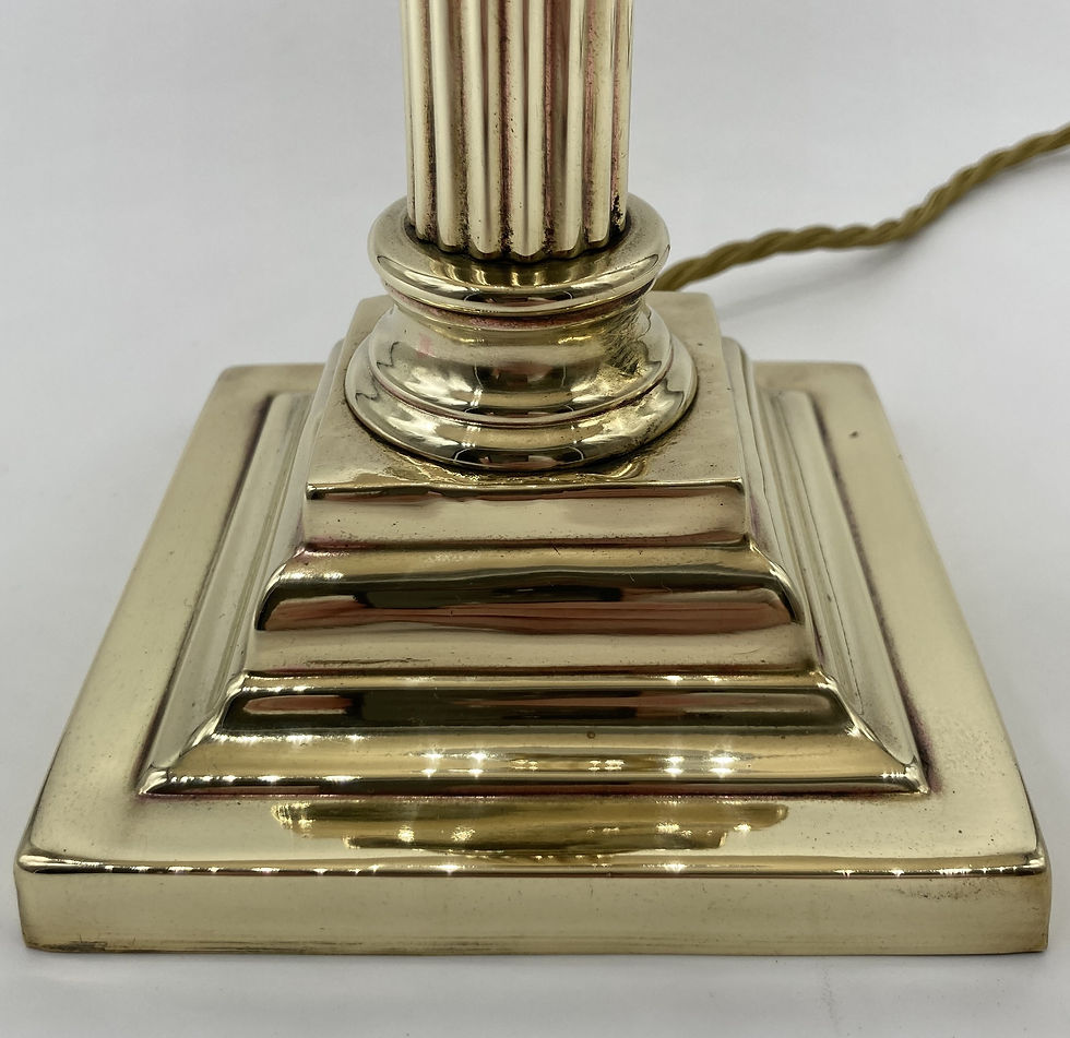 Thumbnail: An Edwardian brass column lamp