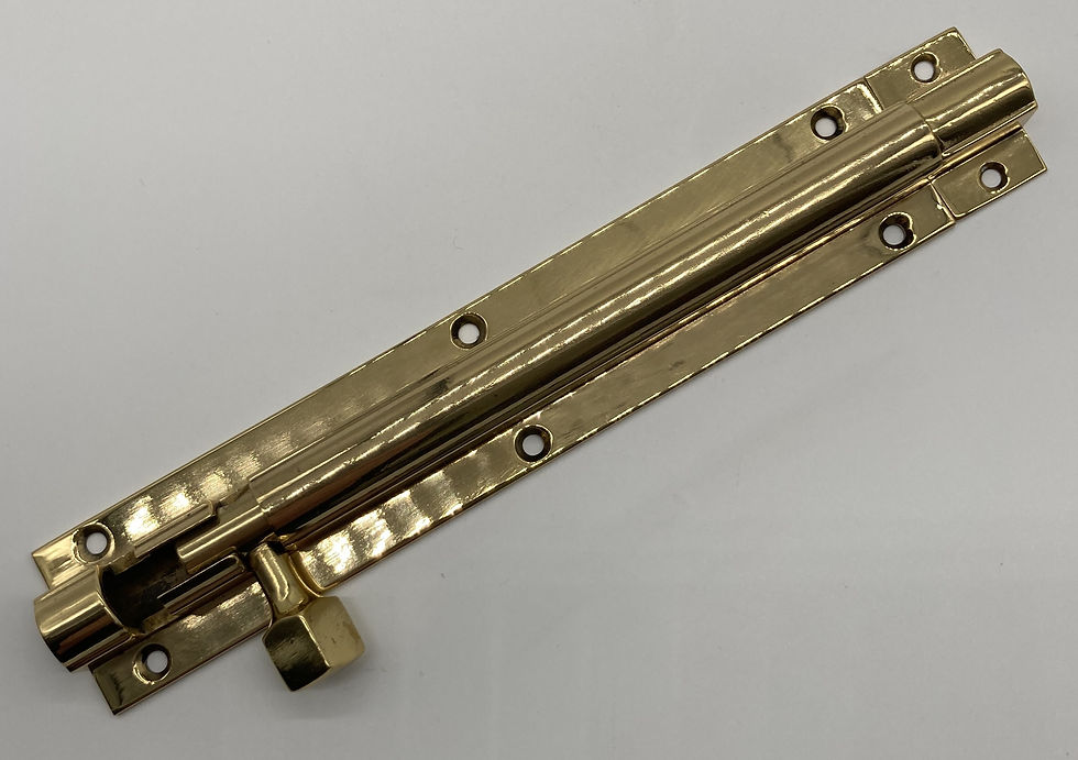 Thumbnail: A medium size brass door bolt