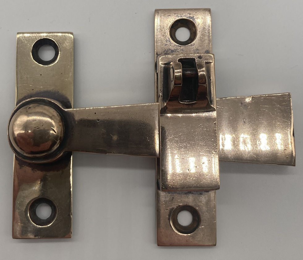 Thumbnail: An Edwardian rose brass Suffolk latch