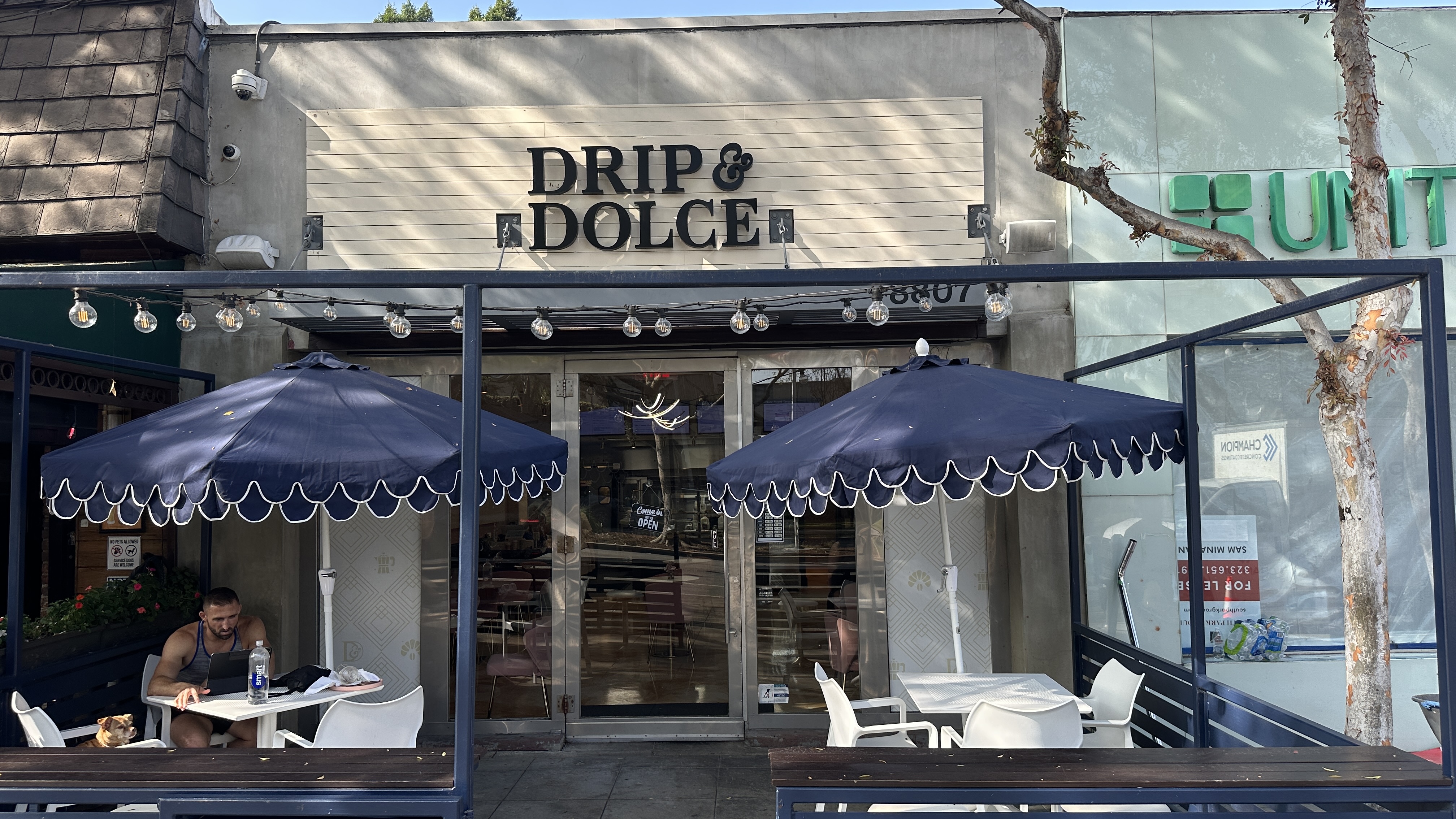 Drip & Dolce, the best coffee shop and queer-owned café in West Hollywood, with signature lattes and couture croissants