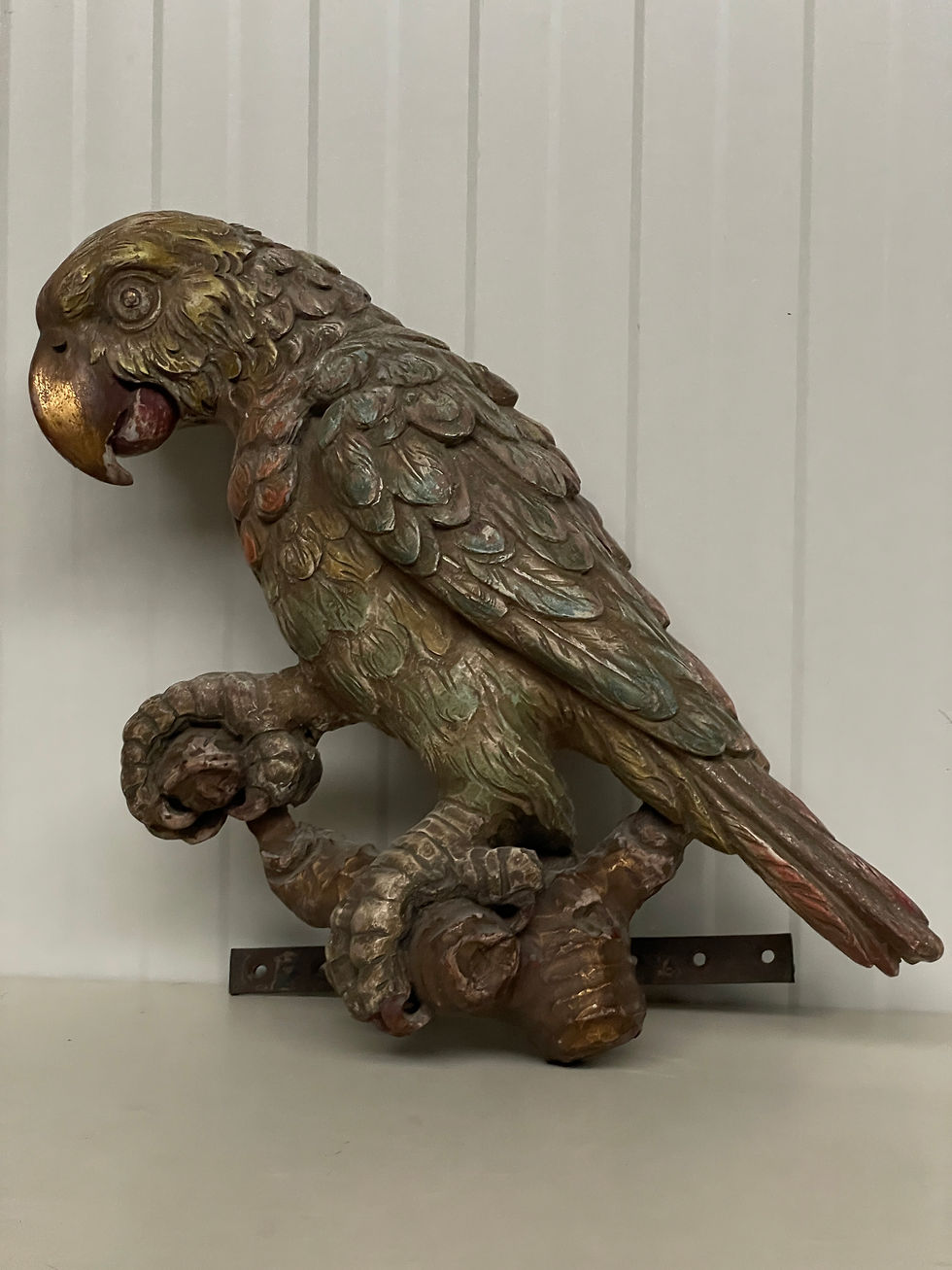 Antique Parrot in wood circa 1900