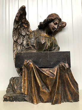 19 th C. Angel carved in wood