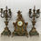 Thumbnail: 19th C. Louis XV Putti Clock Set Marti & Cie