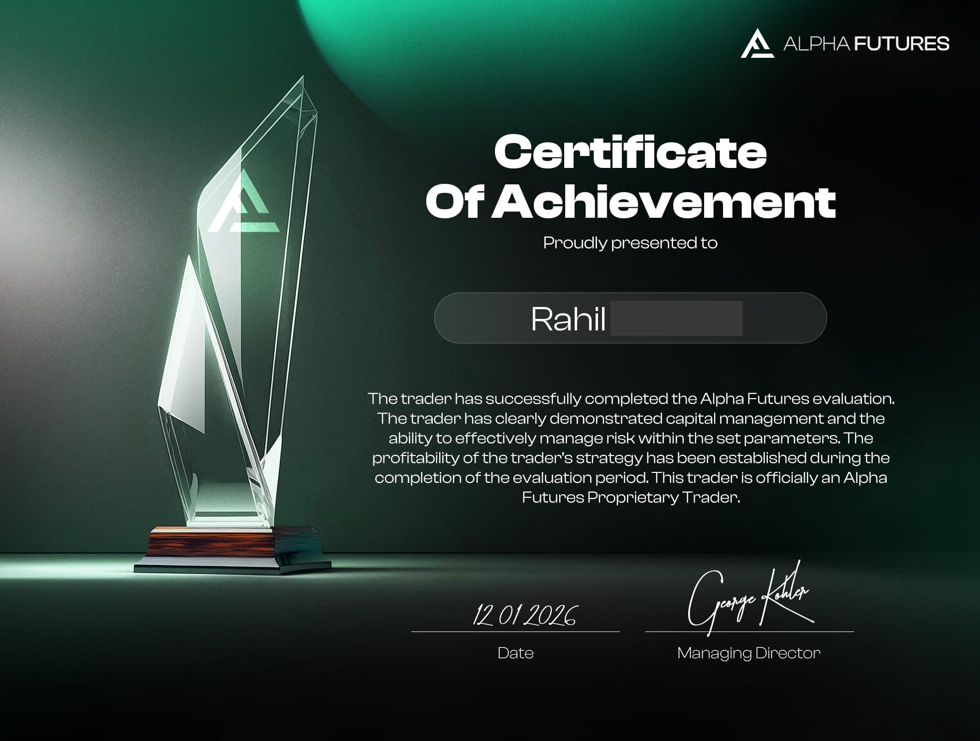 Funded Account Proof