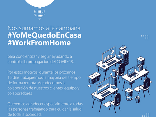 Nos sumamos a la campaña #YoMeQuedoEnCasa #WorkFromHome