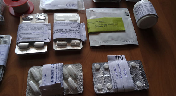 Blisters de medicina para viajar