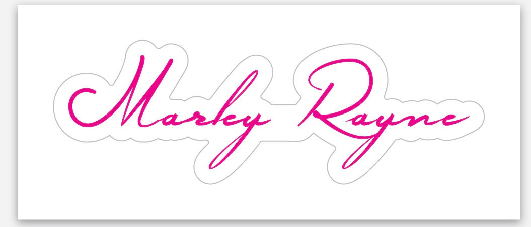 Signature 3x3 Pink Sticker