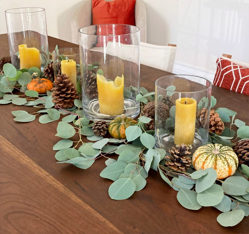DIY Eucalyptus Table Runner