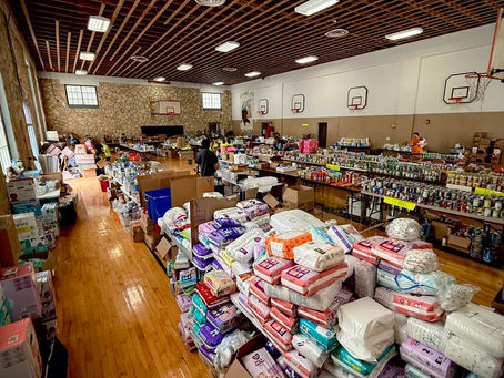 Center Point HS gym - donation center