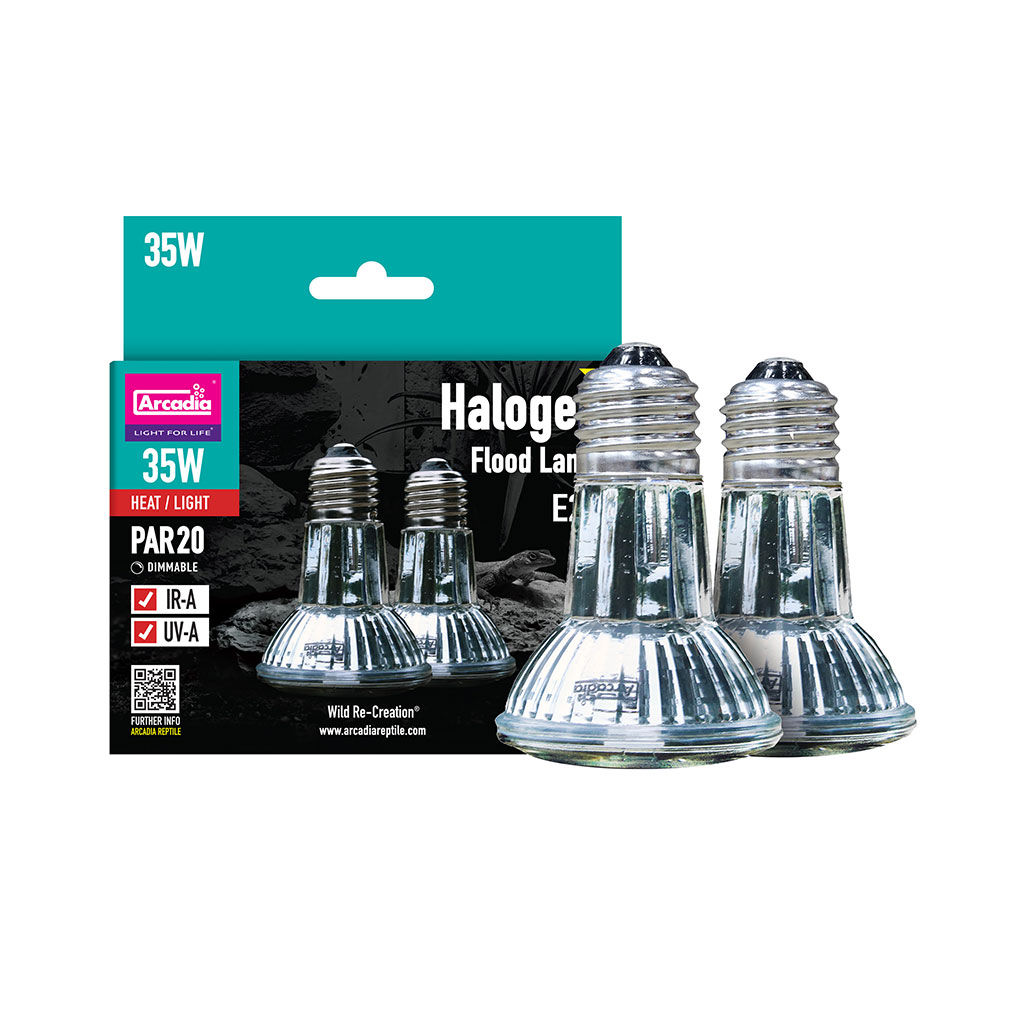- Ideal for use with dimming stats
- Provides more heat and light than standard Tungsten lamps
- Projects a wide beam angle
- Frosted lens
- Twin Pack Available