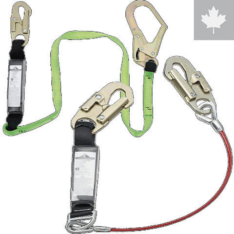 【AAKE】STRAP POINT UNBALANCE SK Shock Absorbing Lanyards - Single Leg | PeakWorks