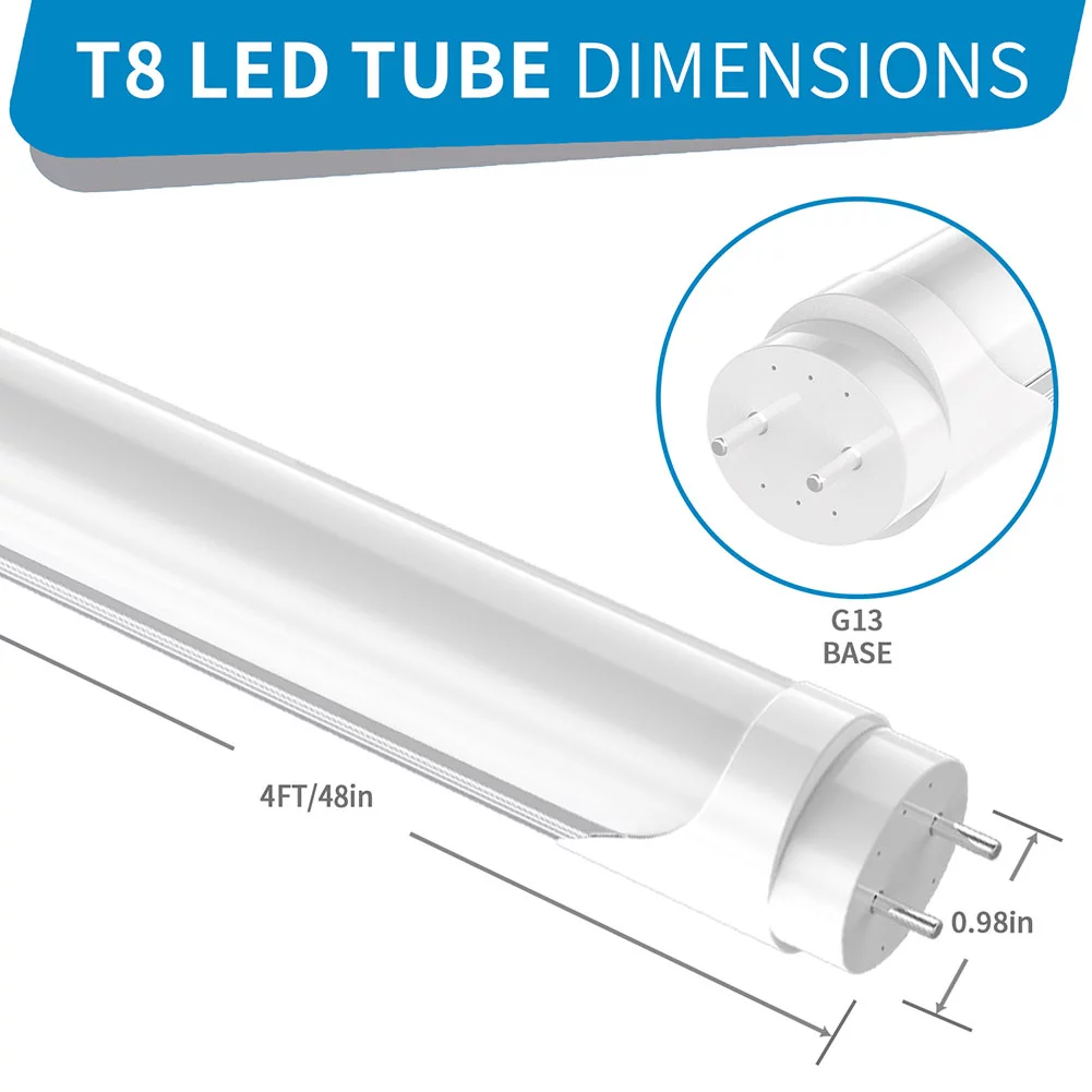 Thumbnail: GL LED G13 Base 48-in T8 Tubes (4-Pack)，120-277V