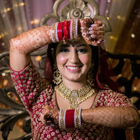 A timeless beauty of a Panjabi bride portrait taken for her wedding photography