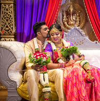 Indian traditional wedding couple portrait photoshoot