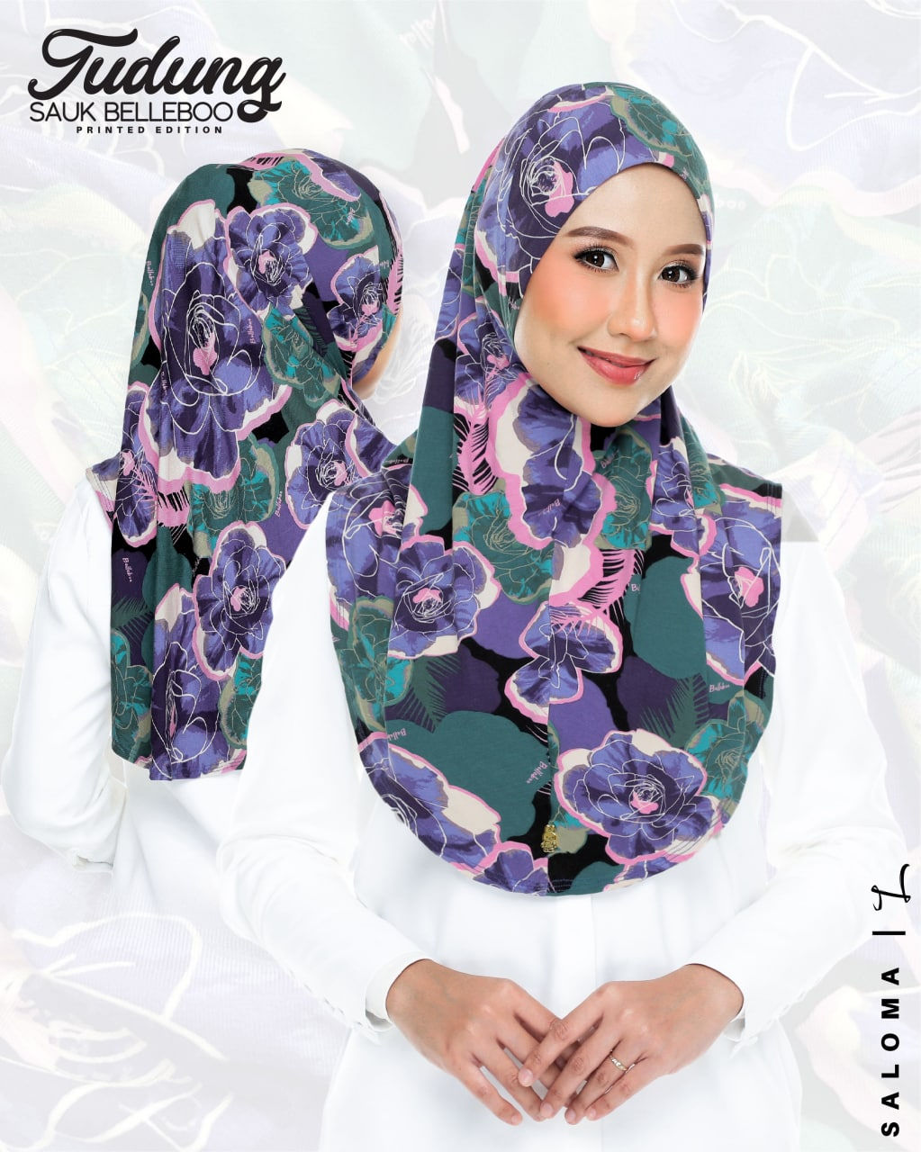 Belleboo Tudung Sauk Printed Edition Saloma