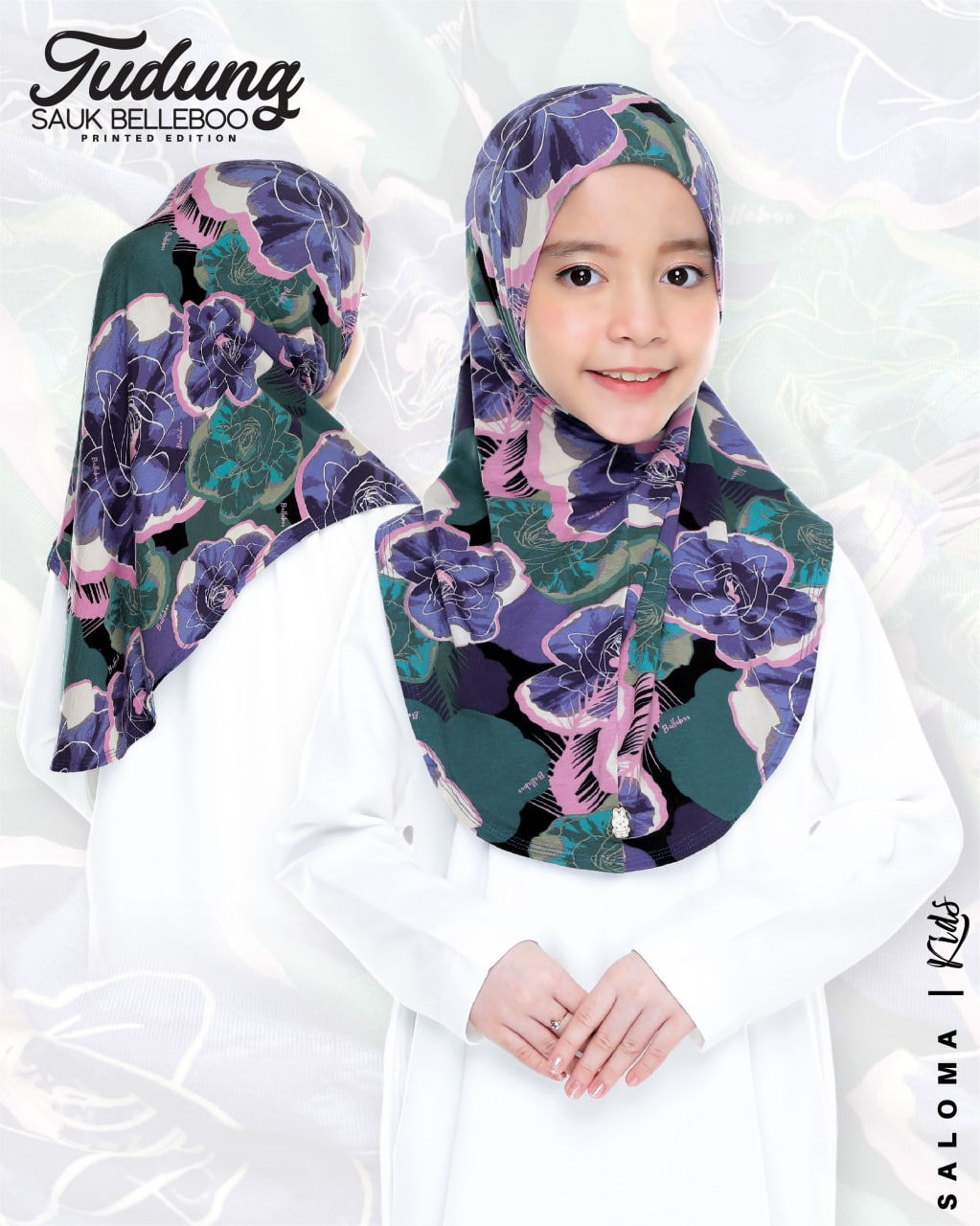 Belleboo Tudung Sauk Printed Edition Kids Saloma