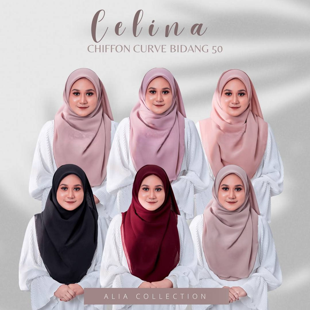 Bawal Celina Chiffon Curves Bidang 50
