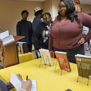 Saige-Annette Jarrett, author, making new friends at U of Arkansas Pine Bluff-Criminal Justice & Psychology