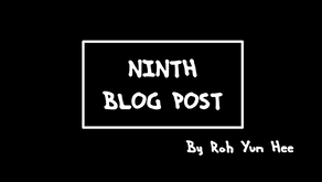 Ninth Blog Post