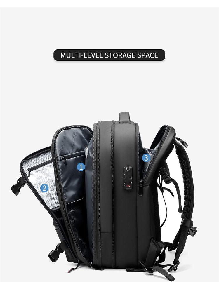 Thumbnail: Travel Men 17 inch Laptop Backpack vacuum compression Backpack Business Large Ca