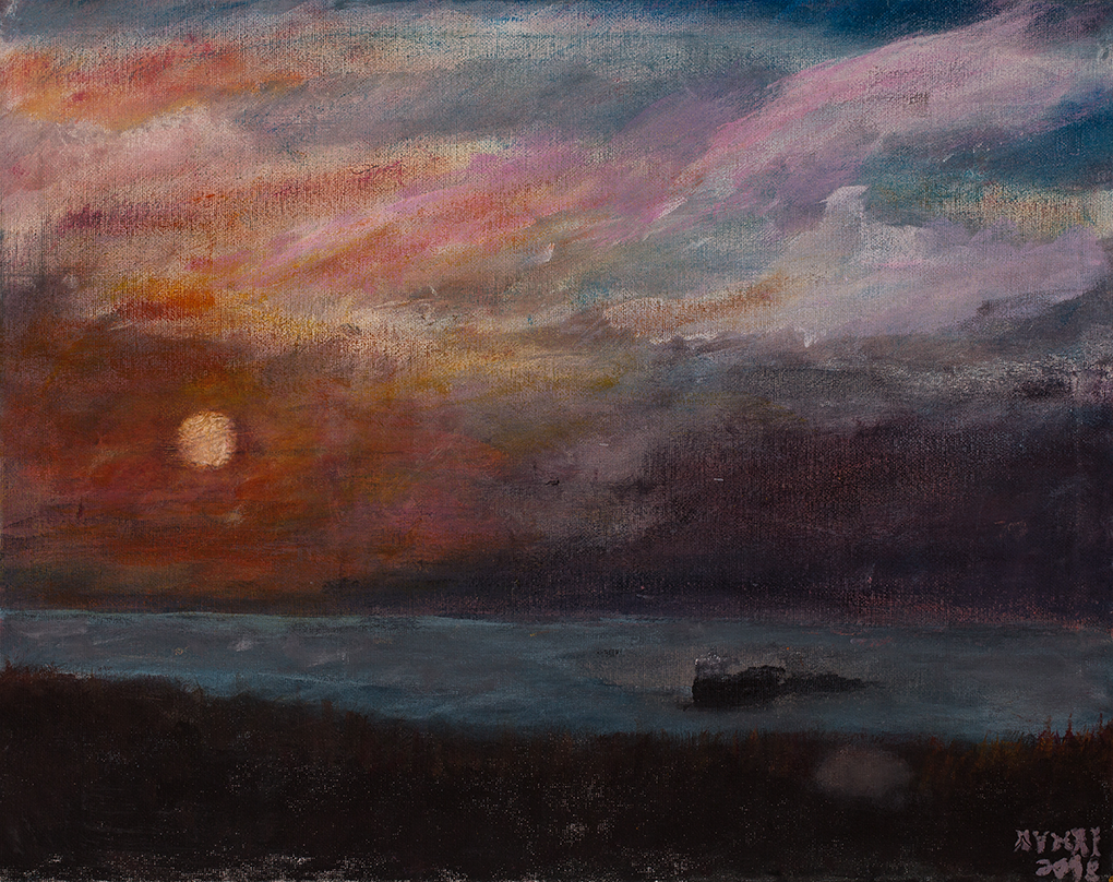 שקיעה מהמרפסת באשקלון