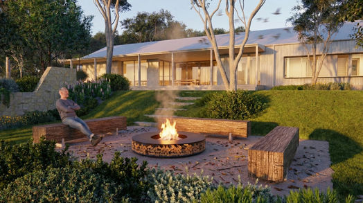 Yoxall Landscape Architecture and Garden design Torbay and Denmark Western Australia - rural driveway, pool and landscape 009