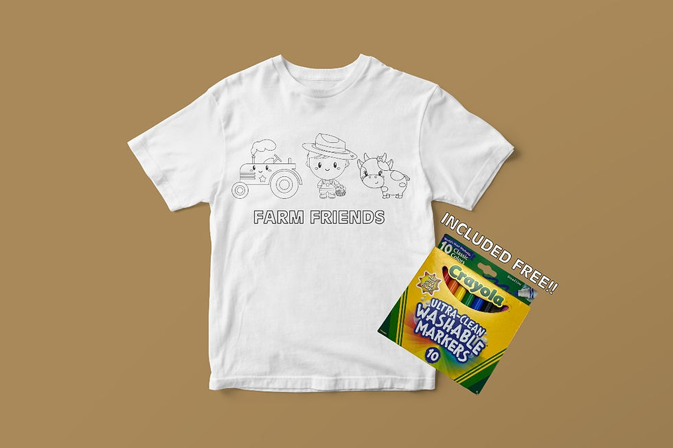 Thumbnail: Youth Coloring Tees w/ FREE Crayola Washable Markers