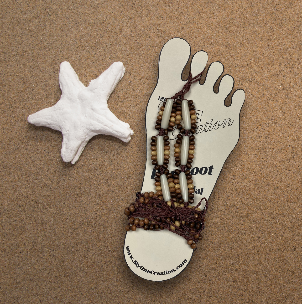 Barefoot Sandals - Bone/Wood