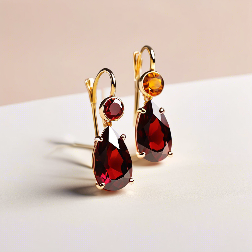 Garnet Drop Earrings
