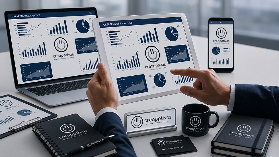 Plano detalle de manos usando una tablet con gráficos de datos